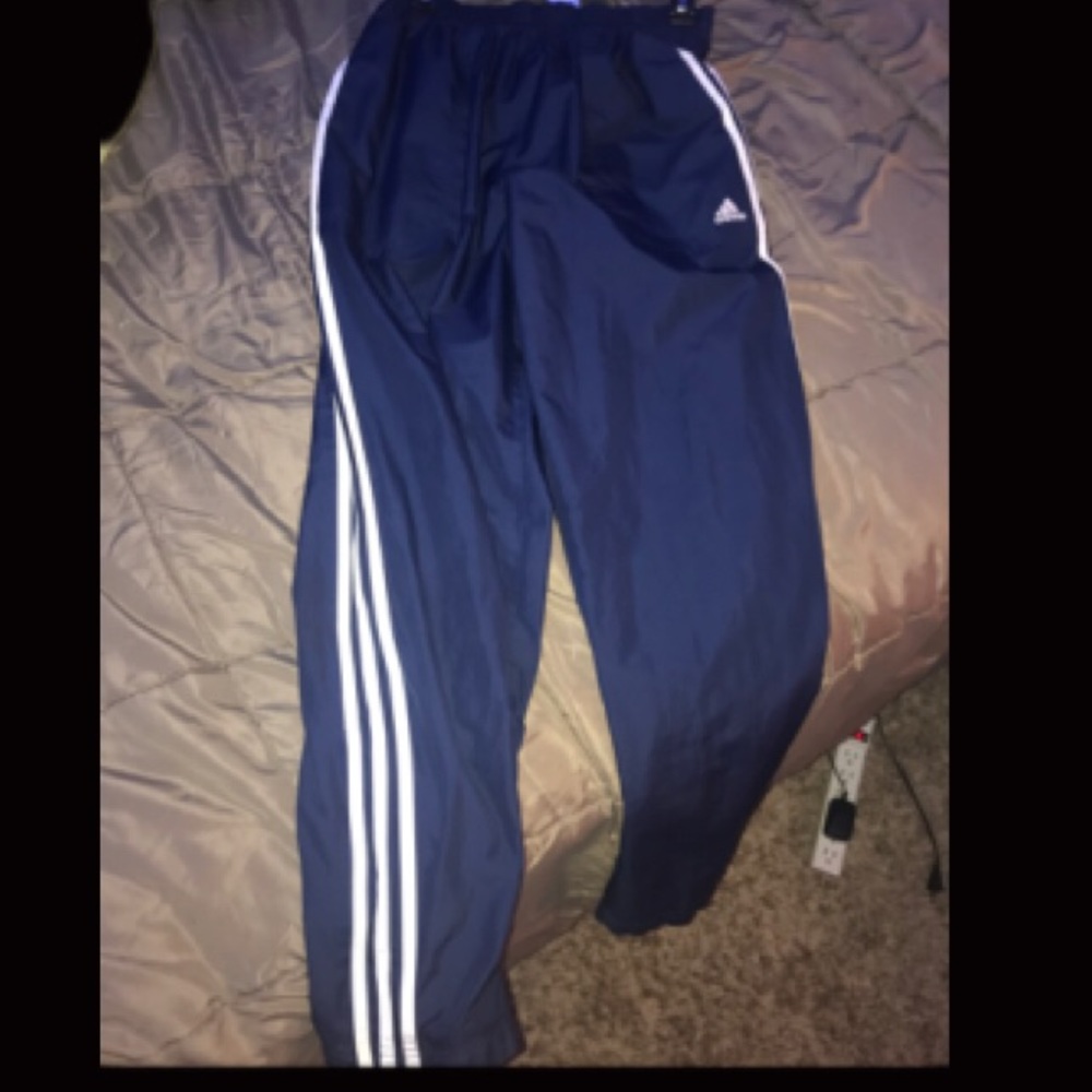 adidas navy track pants